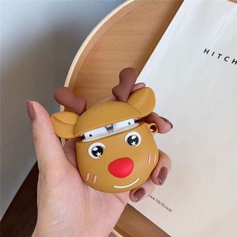 ICI-Rencontrer Compatible with Earbuds Case Airpods 1 & 2, Kids Girls Women 3D Cute Christmas Tree Gifts Anti-Scratch Wireless Earphone Protector in Kuwait