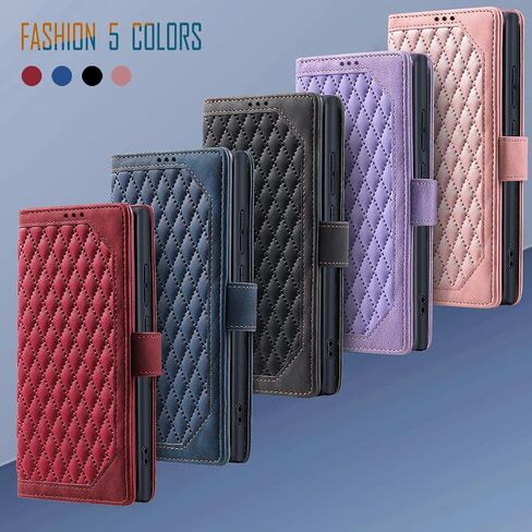 Wallet Case for Samsung Galaxy S24 Ultra 5G, with Card Slot & Kickstand, Shockproof Flip PU Leather Magnetic Full Protective S 24 24Ultra S24Ultra Phone Cover (Pink, Galaxy S24 Ultra) in Kuwait