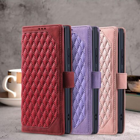 Wallet Case for Samsung Galaxy S24 Ultra 5G, with Card Slot & Kickstand, Shockproof Flip PU Leather Magnetic Full Protective S 24 24Ultra S24Ultra Phone Cover (Pink, Galaxy S24 Ultra) in Kuwait