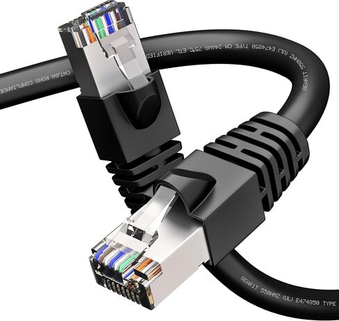 كابل إيثرنت GearIT Cat6A (35 قدمًا، أبيض) 10 جيجابت في الثانية محمي بدون تشابك SSTP، كابل إيثرنت محمي SFTP، 26AWG 4 أزواج من كابل Cat6 النحاسي الصلب، كابل شبكة محمي Cat 6 - 35 قدمًا in Saudi Arabia