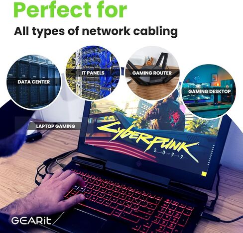 كابل إيثرنت GearIT Cat6A (35 قدمًا، أبيض) 10 جيجابت في الثانية محمي بدون تشابك SSTP، كابل إيثرنت محمي SFTP، 26AWG 4 أزواج من كابل Cat6 النحاسي الصلب، كابل شبكة محمي Cat 6 - 35 قدمًا in Saudi Arabia