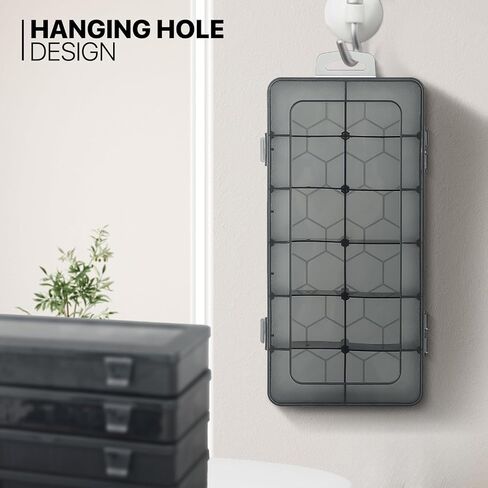 MoNiBloom 5-Grid Portable Tackle Box Organizer with Handle, Compartment Plastic Storage Tool Box with Dividers, Waterproof Container Case for Fishing Tackles, Art Craft, Bead, Jewelry (3-Drawer) in Kuwait