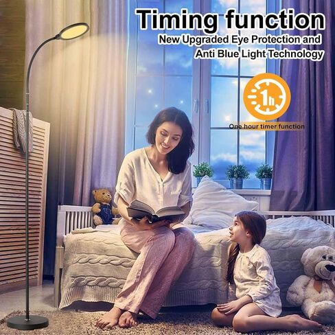 LED Floor Lamp, Living Room Lamps, 3 Color Temperatures Bright Modern Tall Lamp, Adjustable Gooseneck Standing Lamp with Remote & Touch Control,Floor Lamp for Living Room, Bedroom, Office in Saudi Arabia