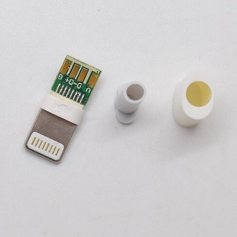 5sets White USB Male for iPhone iPad iPod Lightning DIY Connector Solder Housing Cover Adapters (5PCS White) in Saudi Arabia