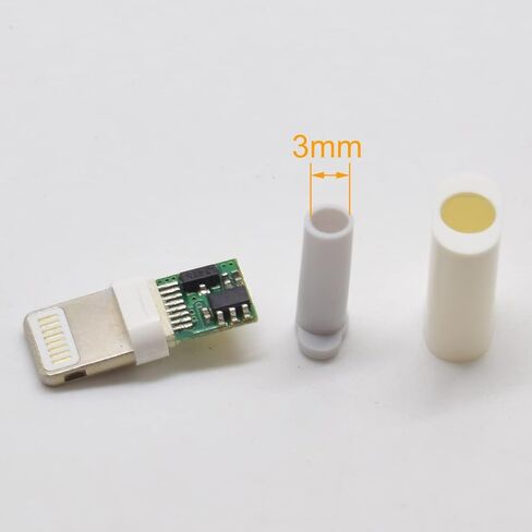 5sets White USB Male for iPhone iPad iPod Lightning DIY Connector Solder Housing Cover Adapters (5PCS White) in Saudi Arabia