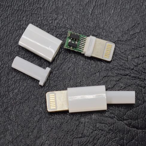 5sets White USB Male for iPhone iPad iPod Lightning DIY Connector Solder Housing Cover Adapters (5PCS White) in Saudi Arabia