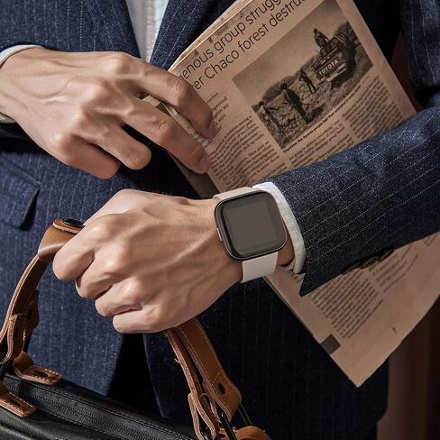 6 عبوات من أساور Fitbit Versa 2/Fitbit Versa Bands/Versa Lite/Versa SE، أساور معصم بديلة رياضية ناعمة كلاسيكية لساعة Fitbit Versa 2 الذكية للنساء والرجال in Kuwait
