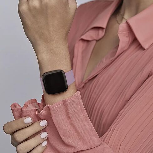 6 عبوات من أساور Fitbit Versa 2/Fitbit Versa Bands/Versa Lite/Versa SE، أساور معصم بديلة رياضية ناعمة كلاسيكية لساعة Fitbit Versa 2 الذكية للنساء والرجال in Kuwait