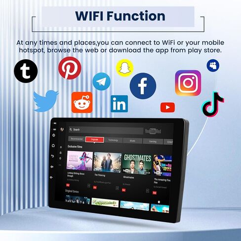 (2+64G) Inefala for Dodge Charger 2011-2014 (LHD) Android Car Radio Stereo with Wireless Carplay Android Auto, 9" Touch Screen with GPS WiFi HiFi Bluetooth FM/RDS SWC Canbus MIC Backup Camera in Saudi Arabia