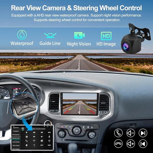 2G 64G راديو السيارة ستيريو لدودج تشارجر 2011 2012 2013 2014 مع CarPlay Android Auto Android 13 Head Unit 9 بوصة شاشة تعمل باللمس ستيريو سيارة مع HiFi Bluetooth GPS Navigation WiFi FM HD كاميرا احتياطية in Saudi Arabia