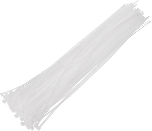 MECCANIXITY 100pcs 3/16 x 18 Inch Cable Zip Ties Long Nylon Cable Ties Self-Locking Tie Wraps for Wire Management, White in Saudi Arabia