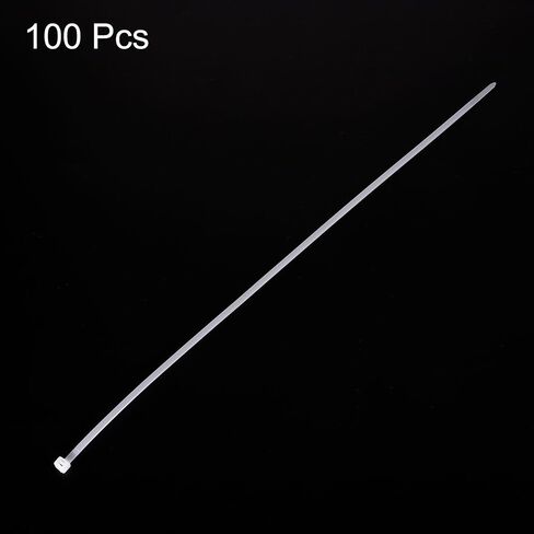 MECCANIXITY 100pcs 3/16 x 18 Inch Cable Zip Ties Long Nylon Cable Ties Self-Locking Tie Wraps for Wire Management, White in Saudi Arabia