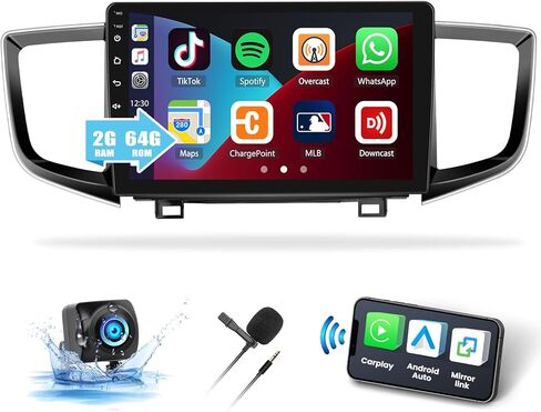 UNITOPSCI 2G+64G Android 13 راديو السيارة لهوندا بايلوت 2016-2019 مع CarPlay Android Auto، 10.1 بوصة IPS تعمل باللمس بلوتوث ستيريو سيارة مع GPS/WiFi/HiFi، FM/RDS، USB/كاميرا احتياطية/SWC/MIC in Kuwait