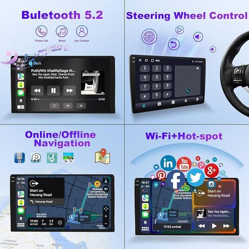 for Ford F150 F-150 2009-2012 Car Radio Stereo with Wireless Carplay Android Auto, 9 Inch HD Touchscreen 8 Core Android 12 Car Radio Stereo with Backup Camera Bluetooth AM/FM/RDS Wi-Fi GPS in Saudi Arabia