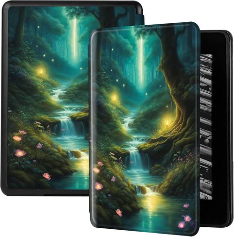 Case for Kindle Paperwhite 11th Generation 2021 6.8" Flip Silicone Cover Snow Mountain Cactus Banana Pattern Kindle Paperwhite Signature Edition Protective Shell Auto Wake Up or Sleep TPU Case (9) in Saudi Arabia