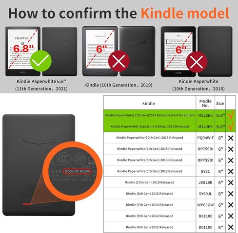Case for Kindle Paperwhite 11th Generation 2021 6.8" Flip Silicone Cover Snow Mountain Cactus Banana Pattern Kindle Paperwhite Signature Edition Protective Shell Auto Wake Up or Sleep TPU Case (9) in Saudi Arabia