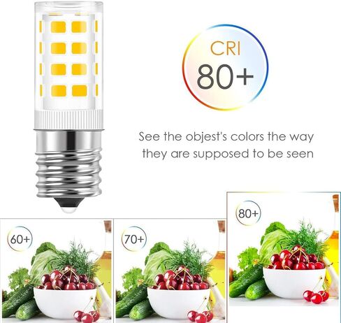 E17 LED Bulb, Dimmable 4W Microwave Oven Bulb, 40W Halogen Bulb Equivalent Replacement, Stove Light Bulb, Range Hood Bulb, Warm White 3000K(5 Pack) in Saudi Arabia