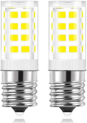 E17 LED Bulb, Dimmable 4W Microwave Oven Bulb, 40W Halogen Bulb Equivalent Replacement, Stove Light Bulb, Range Hood Bulb, Warm White 3000K(5 Pack) in Saudi Arabia