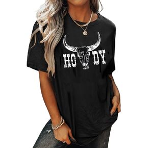 Y2K Moon Skull Skeleton Oversized T Shirt Halloween Funny Graphic Vintage Tees for Women Casua Loose Tops…