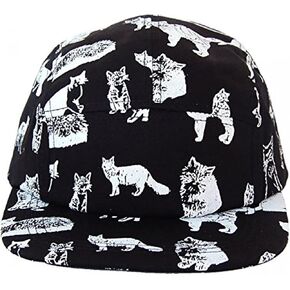 Hatphile Embroidery Print 5 Panel Hat Camp Cap