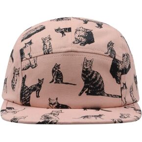 Hatphile Embroidery Print 5 Panel Hat Camp Cap in Kuwait