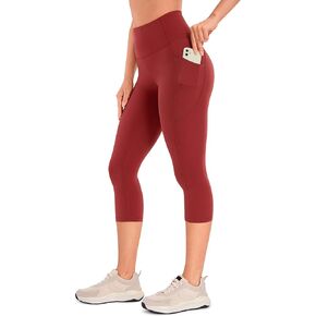 CRZ YOGA Womens Brushed Naked Feeling Workout Capri Leggings Pockets 19" - High Waisted Gym Athletic Tummy Control Yoga Pants