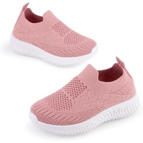 Gentle wind Kids Sneakers Girls' Sneakers Breathable Mesh Slip on Walking Shoes for Boys and Girls