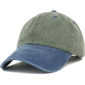 Trendy Apparel Shop Low Profile Unstructured Pigment Dyed Two Tone Baseball Cap