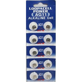 LOOPACELL 10 Pack AG11 LR721 362 V362 D362 GP362 Alkaline Button Cell Battery