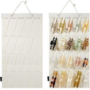 Rentoudu haya Claw Clip Organizer Holder for Women Girls, Hanging Hair Clip Stand Storage Holder for Wall, Door, Closet, Big Claw Clip Display for Girls