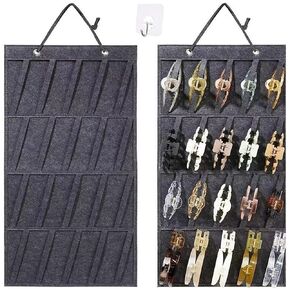 Rentoudu haya Claw Clip Organizer Holder for Women Girls, Hanging Hair Clip Stand Storage Holder for Wall, Door, Closet, Big Claw Clip Display for Girls