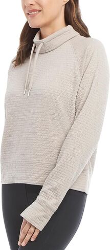 Danskin Women's Funnel Neck Textured Pullover Top in Saudi Arabia