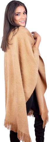انتي الباكا شال شتوي بلون بيج سادة من الالبكة روانا للنساء in Kuwait