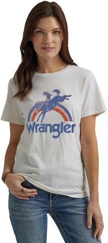 Wrangler Women's Retro White Graphic Tee in Saudi Arabia