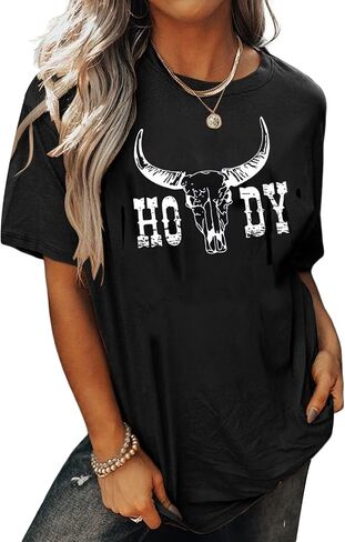 تي شيرت Y2K Moon Skull Skeleton كبير الحجم للهالوين برسومات مضحكة عتيقة للنساء من Casua ملابس علوية فضفاضة... in Kuwait