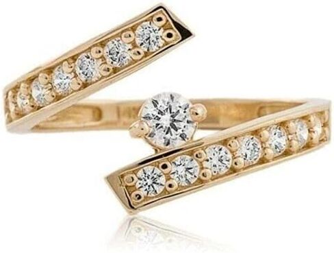 GLOW SPECTRA JEWELS خاتم جميل لأصابع القدم بلمسة نهائية من الذهب عيار 14 قيراط 925 من الفضة الإسترليني هدية للنساء in Saudi Arabia