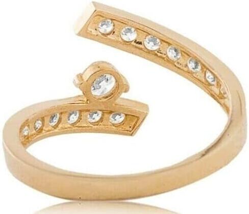GLOW SPECTRA JEWELS خاتم جميل لأصابع القدم بلمسة نهائية من الذهب عيار 14 قيراط 925 من الفضة الإسترليني هدية للنساء in Saudi Arabia
