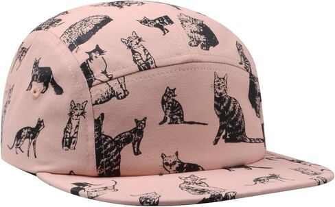 Hatphile Embroidery Print 5 Panel Hat Camp Cap in Kuwait