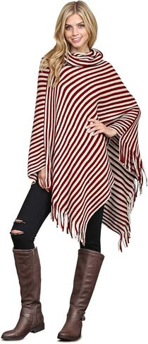 مجموعة MYS، سترة صوفية دافئة بياقة مدورة متماسكة وشريطية هامشية - بلوفر خريفي وشتوي غير متماثل، سترة شال ملفوفة بشرابة in Kuwait