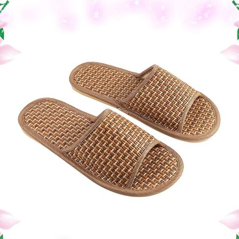 خف FENICAL Straw شبشب Rattan Flip Flop صيفي خشبي للكبار - مقاس 11-12 in Kuwait