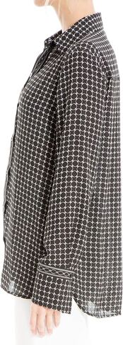 Max Studio Women's Spring 2023 Fashion Everyday Collared Long Sleeve Button Down Shirt in Saudi Arabia
