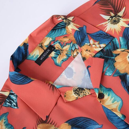 قمصان هاواي رجالي من MCEDAR فضفاضة بأكمام قصيرة وأزرار للأسفل، قميص شاطئ ألوها الاستوائي - كبير وطويل in Kuwait