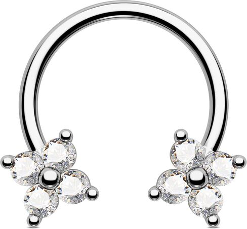Jewseen Septum Rings 16g Septum Jewelry Gold Cartilage Earring Surgical Steel Daith Piercing Jewelry Nose Ring Hoop Clover Helix Conch Tragus Earrings for Women Men in Saudi Arabia
