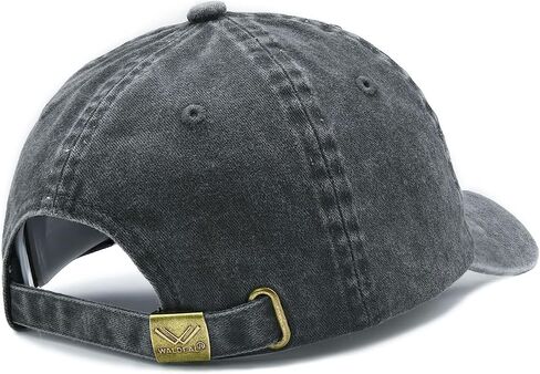 Waldeal Men's Papa Bear Embroidered Washed Denim Adjustable Baseball Cap Dad Hat in Saudi Arabia