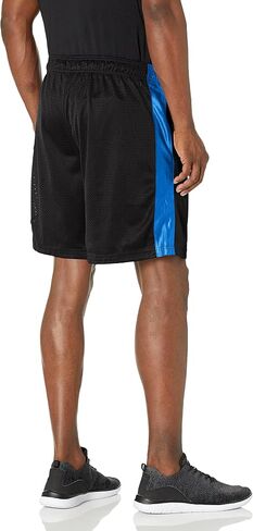 Southpole Men's Athletic Gym Mesh Shorts with Pockets, Lightweight, Quick Dry, Breathable, Black Royal, XX-Large in Kuwait