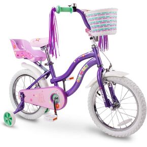 Kid's Bike Steel Frame Children Bicycle Little Princess Style 12-14-16-18-20 Inch with Training Wheel
