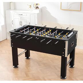Foosball Table for Kids Adult Size 55",Soccer Game Table,Sturdy Football Table with Balls for Game Room 54.5x29.3x33.9,Game Tables with Cup Holder & Leg Levelers