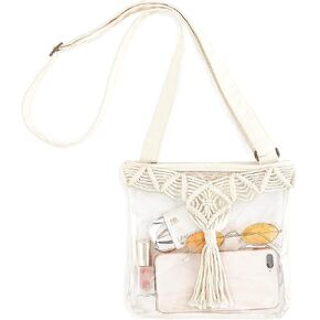 Mkono Clear Bag Stadium Approved for Women Clear Purses Concert Crossbody with Tassel for Sport Events Concert Festival
