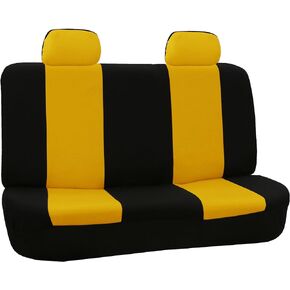 FH Group Car Seat Cover Rear Seat Cover for Back Seat Cloth - Universal Fit for Cars with Solid Bench, Beige Car Seat Protector for Dogs and Kids, Car Interior Accessories for SUV, Sedan and Van