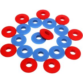 Vitonsbay 100pcs Gladhand Seals,Gladhand Silicone Grommets Gaskets with Seal Tool for Semi Trucks Trailers 50PCS Red & 50PCS Blue